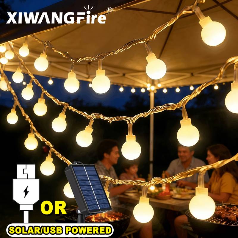 Outdoor Lighting Effects - Guirlandes lumineuses solaires/USB/batterie de 3 à