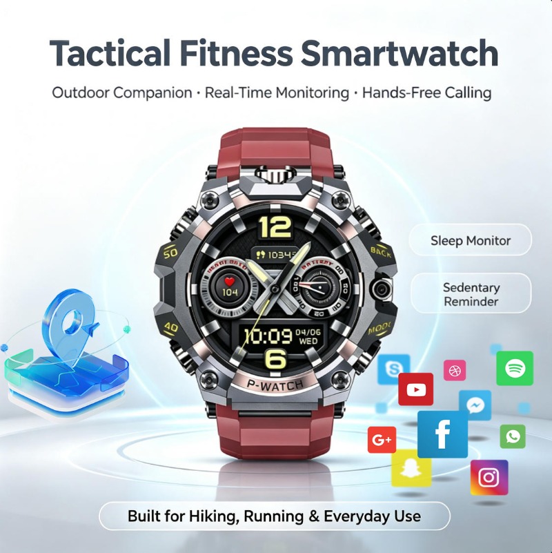 Outdoor Lighting Track - Montre connectée Android unisexe Q668 4G