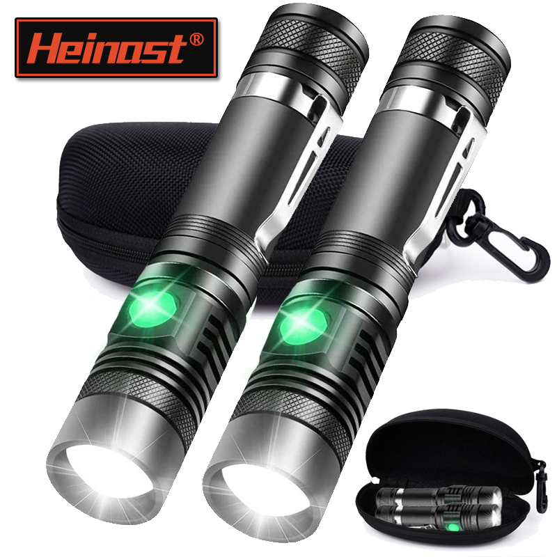 Outdoor Lighting Black - Lampe de poche portative T6 Rechargeable,