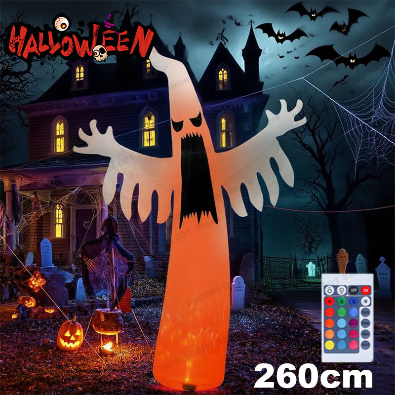 Outdoor Lighting Effects - Fantôme effrayant gonflable d'halloween avec lumières