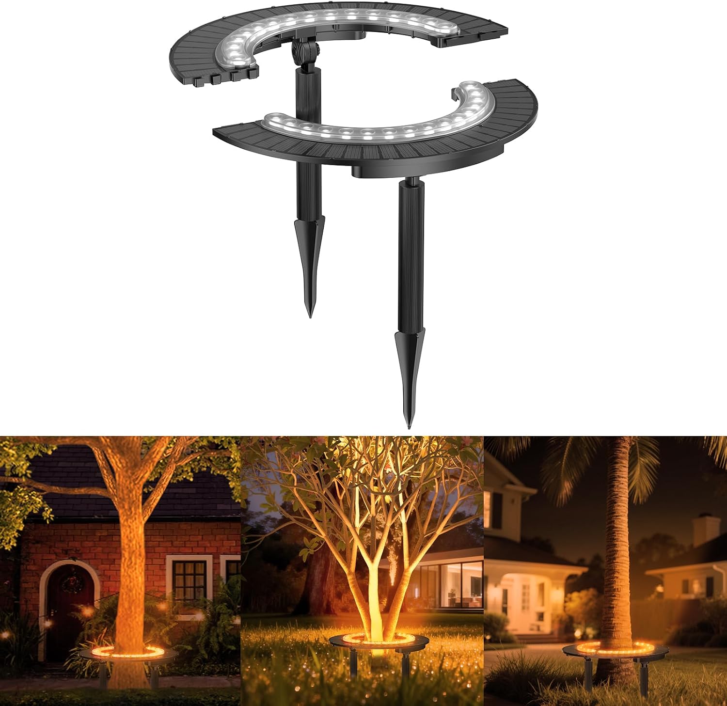 Outdoor Lighting Wireless - Lampe solaire sans fil pour palmier,