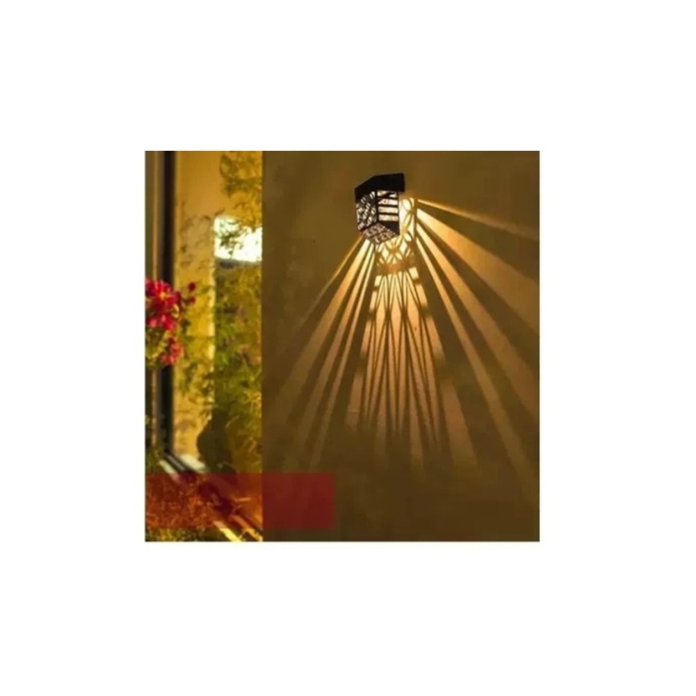 Outdoor Lighting Black - Lampe solaire LED pour clôture de