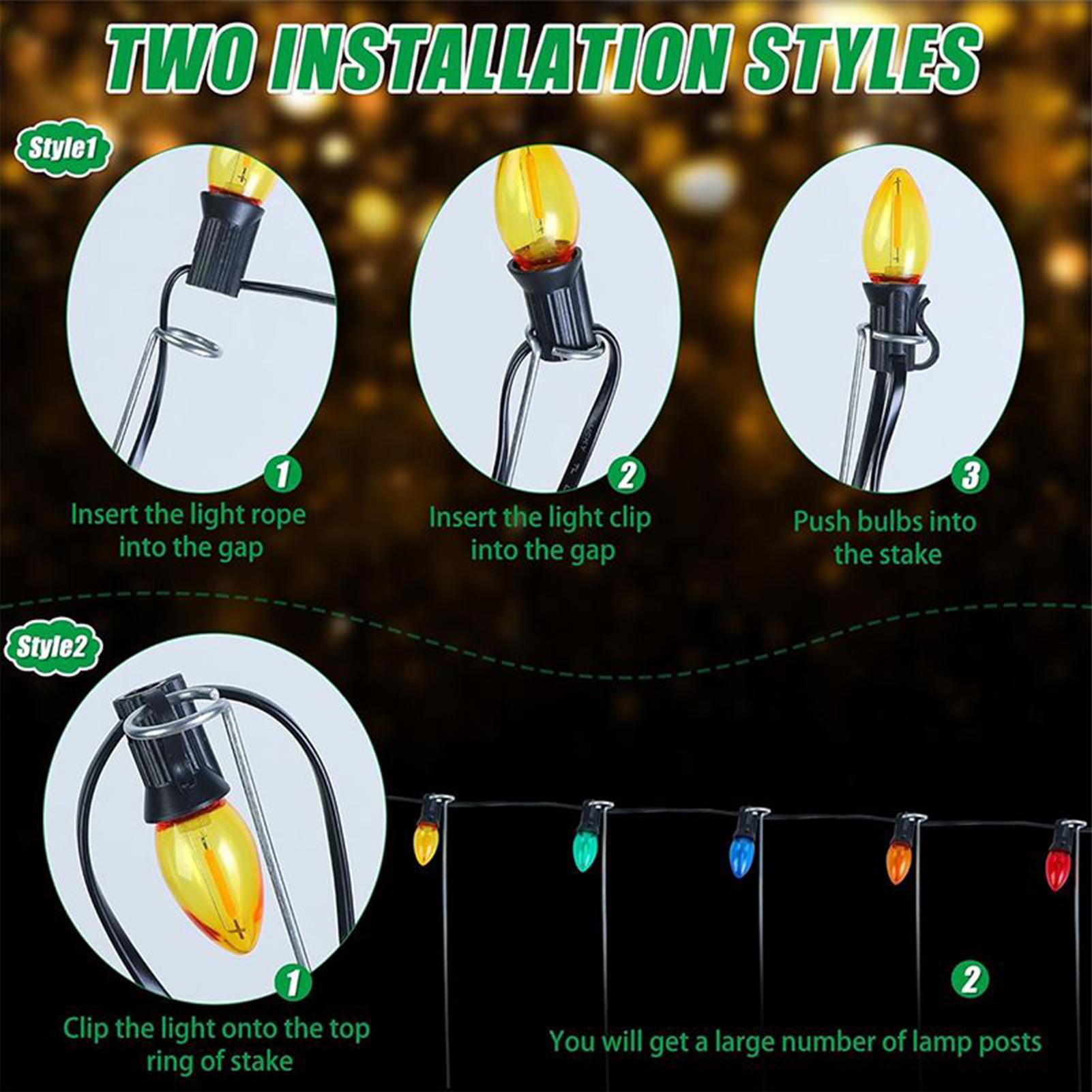 Piquets lumineux de noël 12 po - Outdoor Lighting Pathway avis et prix